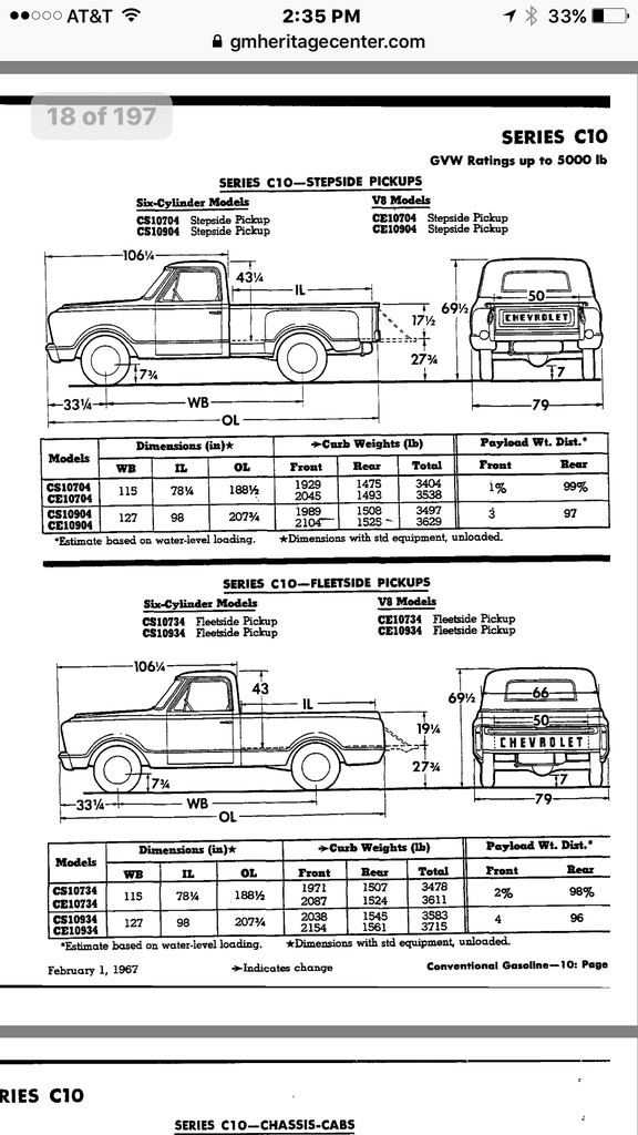 6772 Pickup weight of long bed vs. short???? The 1947 Present